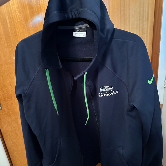 NFL Tops - NFL Seahawks Navy Hoodie with Zipper